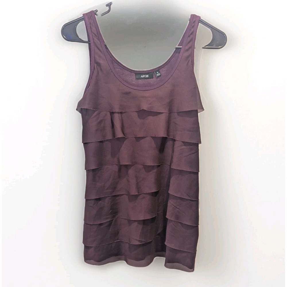 Y2K‎ Coquette Plum Ruffle Tiered Tank Top Romantic Boho Layered Medium